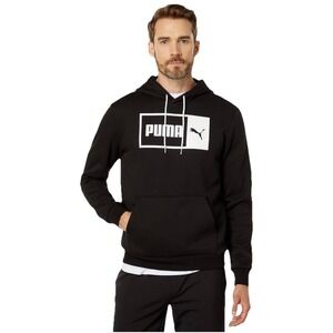 PUMA Men's Split Logo Hoodie Puma Black/white‎ Noir Size Small New